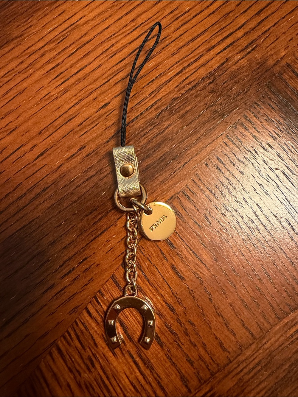 Prada Gold-Tone Horseshoe Charm Strap